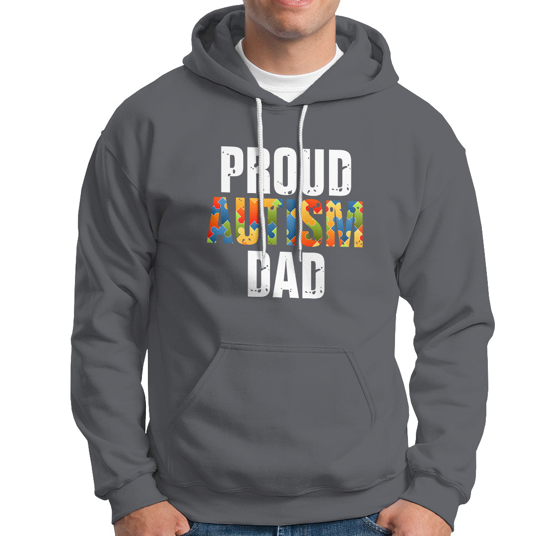 Proud Autism Dad Hoodie Accept Understand Love Support Jigsaw Puzzle - Wonder Print Shop