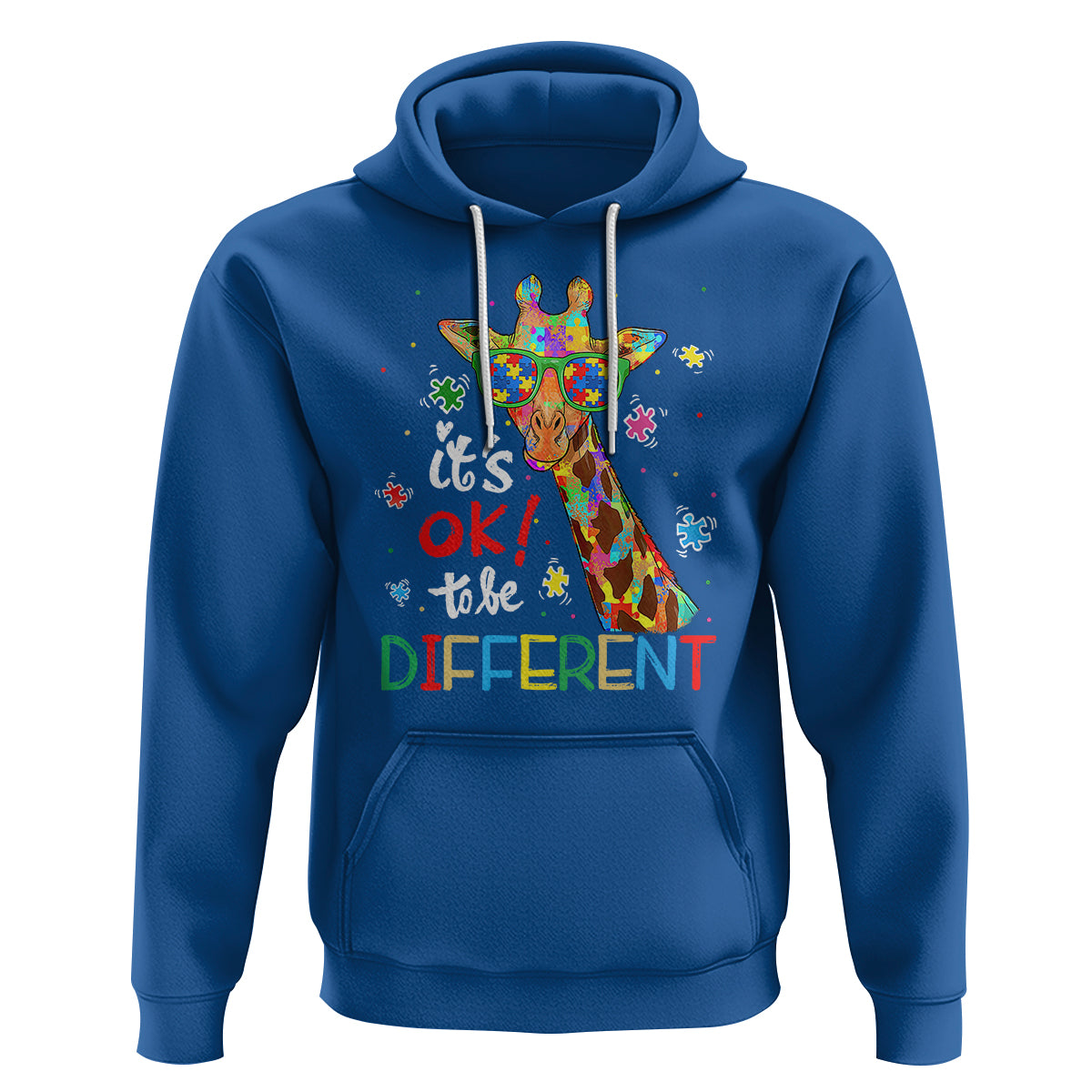 Giraffe Autism Hoodie It's Ok To Be Different - Wonder Print Shop