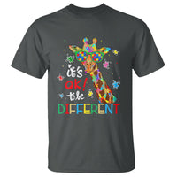Giraffe Autism T Shirt It's Ok To Be Different - Wonder Print Shop