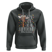 Giraffe Autism Hoodie Its Ok To Be Different Cute Floral - Wonder Print Shop