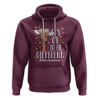 Giraffe Autism Hoodie Its Ok To Be Different Cute Floral - Wonder Print Shop
