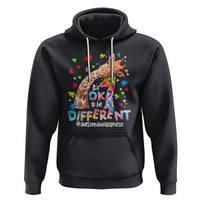 Giraffe Autism Hoodie It's Ok To Be Different Cute Mom And Baby - Wonder Print Shop