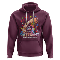 Giraffe Autism Hoodie It's Ok To Be Different Cute Mom And Baby - Wonder Print Shop