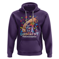 Giraffe Autism Hoodie It's Ok To Be Different Cute Mom And Baby - Wonder Print Shop