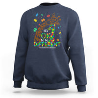 Giraffe Autism Sweatshirt Its Ok To Be Different Giraffe Mom And Baby - Wonder Print Shop