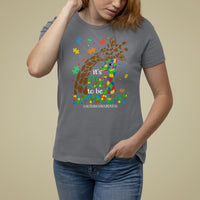 Giraffe Autism T Shirt For Women Its Ok To Be Different Giraffe Mom And Baby - Wonder Print Shop