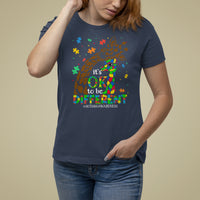 Giraffe Autism T Shirt For Women Its Ok To Be Different Giraffe Mom And Baby - Wonder Print Shop