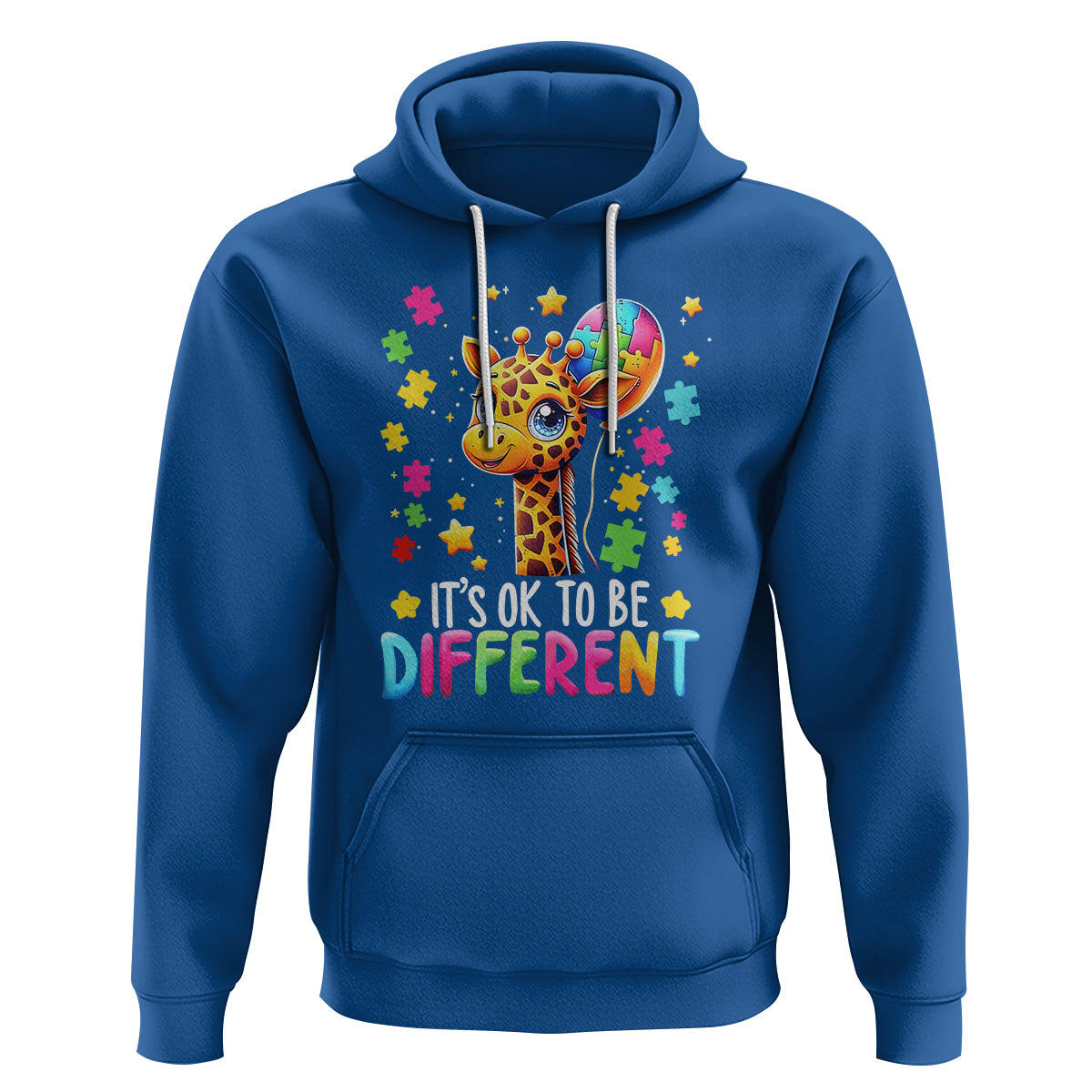 Autism Month Hoodie It's Ok To Be Different Cute Jigsaw Puzzle Balloon - Wonder Print Shop