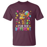 Autism Month T Shirt It's Ok To Be Different Cute Jigsaw Puzzle Balloon - Wonder Print Shop