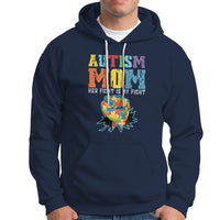 Autism Mom Hoodie Her Fight is My Fight Puzzle Raised Fist - Wonder Print Shop