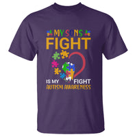 Autism Parents T Shirt My Son Fight is My Fight Jigsaw Puzzle - Wonder Print Shop