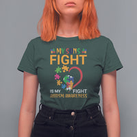 Autism Parents T Shirt For Women My Son Fight is My Fight Jigsaw Puzzle - Wonder Print Shop