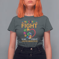 Autism Parents T Shirt For Women My Son Fight is My Fight Jigsaw Puzzle - Wonder Print Shop