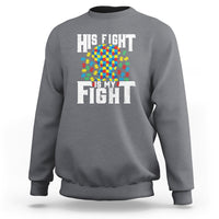 Autism Support Sweatshirt His Fight is My Fight Jig Saw Puzzle Boy - Wonder Print Shop