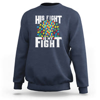Autism Support Sweatshirt His Fight is My Fight Jig Saw Puzzle Boy - Wonder Print Shop