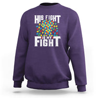 Autism Support Sweatshirt His Fight is My Fight Jig Saw Puzzle Boy - Wonder Print Shop