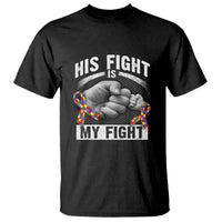 Autism Support T Shirt Her Fight Is My Fight Fighters Fist Bump - Wonder Print Shop