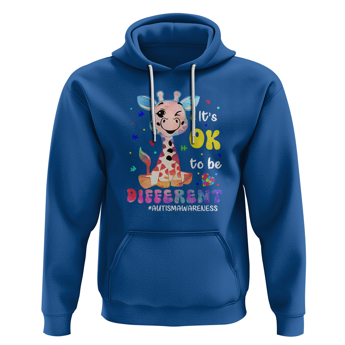 Cute Giraffe Autism Hoodie It's Ok To Be Different - Wonder Print Shop