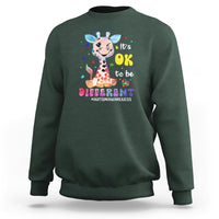 Cute Giraffe Autism Sweatshirt It's Ok To Be Different - Wonder Print Shop