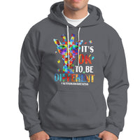 Cool Giraffe Autism Hoodie It's Ok To Be Different Jigsaw Puzzle - Wonder Print Shop