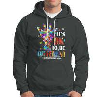 Cool Giraffe Autism Hoodie It's Ok To Be Different Jigsaw Puzzle - Wonder Print Shop