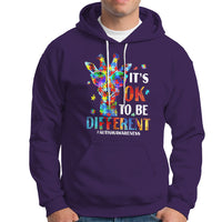 Cool Giraffe Autism Hoodie It's Ok To Be Different Jigsaw Puzzle - Wonder Print Shop