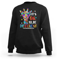 Cool Giraffe Autism Sweatshirt It's Ok To Be Different Jigsaw Puzzle - Wonder Print Shop