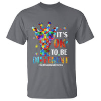 Cool Giraffe Autism T Shirt It's Ok To Be Different Jigsaw Puzzle - Wonder Print Shop