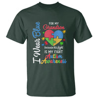 Autism Grandparents T Shirt I Wear Blue For My Grandson Because His Fight is My Fight Grandma Grandpa - Wonder Print Shop