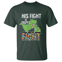 Dinosaur Autism Mama T Shirt His Fight Is Mom's Fight Acceot Love Support Jigsaw Puzzle - Wonder Print Shop