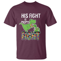 Dinosaur Autism Mama T Shirt His Fight Is Mom's Fight Acceot Love Support Jigsaw Puzzle - Wonder Print Shop
