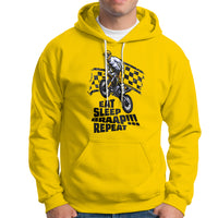 Funny Eat Sleep Braap Repeat Dirtbike Hoodie - Wonder Print Shop