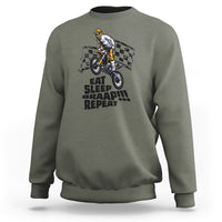 Funny Eat Sleep Braap Repeat Dirtbike Sweatshirt - Wonder Print Shop