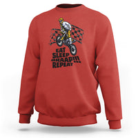 Funny Eat Sleep Braap Repeat Dirtbike Sweatshirt - Wonder Print Shop