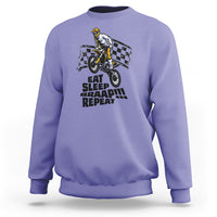 Funny Eat Sleep Braap Repeat Dirtbike Sweatshirt - Wonder Print Shop
