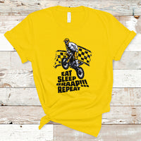 Funny Eat Sleep Braap Repeat Dirtbike T Shirt - Wonder Print Shop