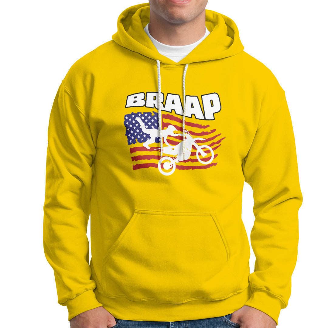 Braap Hoodie Vintage American Flag - Wonder Print Shop