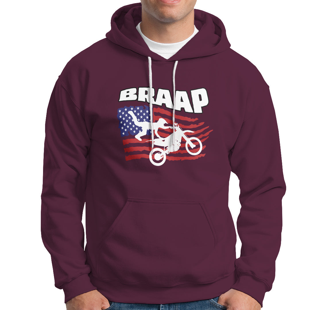 Braap Hoodie Vintage American Flag - Wonder Print Shop