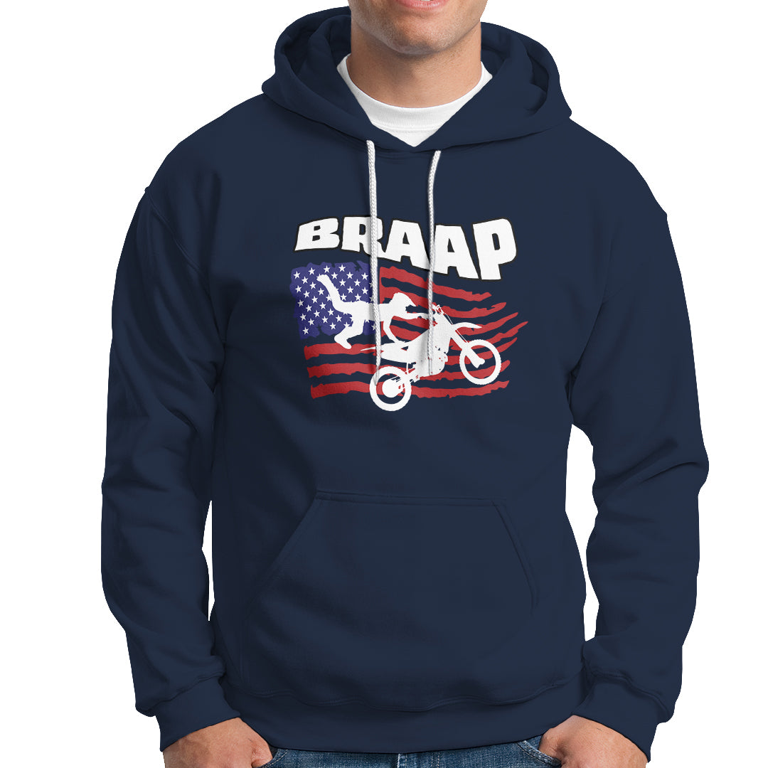 Braap Hoodie Vintage American Flag - Wonder Print Shop