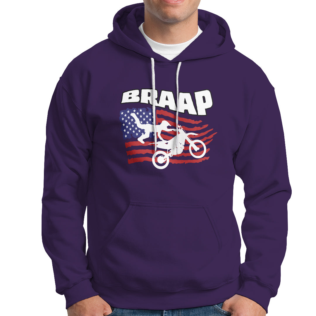 Braap Hoodie Vintage American Flag - Wonder Print Shop