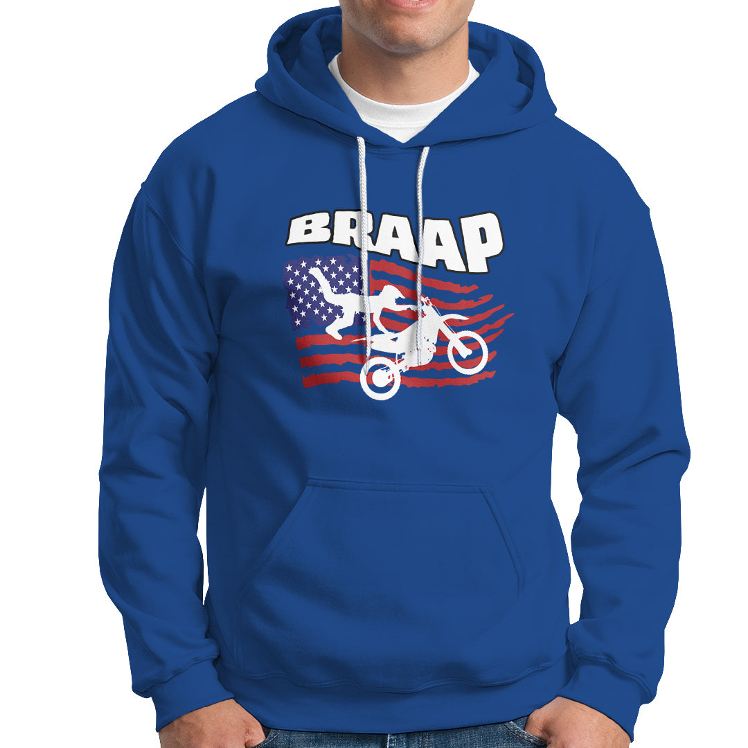 Braap Hoodie Vintage American Flag - Wonder Print Shop