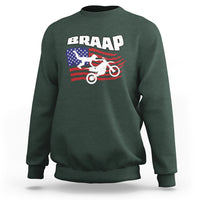 Braap Sweatshirt Vintage American Flag - Wonder Print Shop