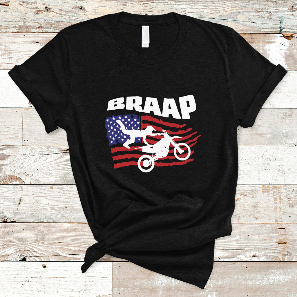 Braap T Shirt Vintage American Flag - Wonder Print Shop