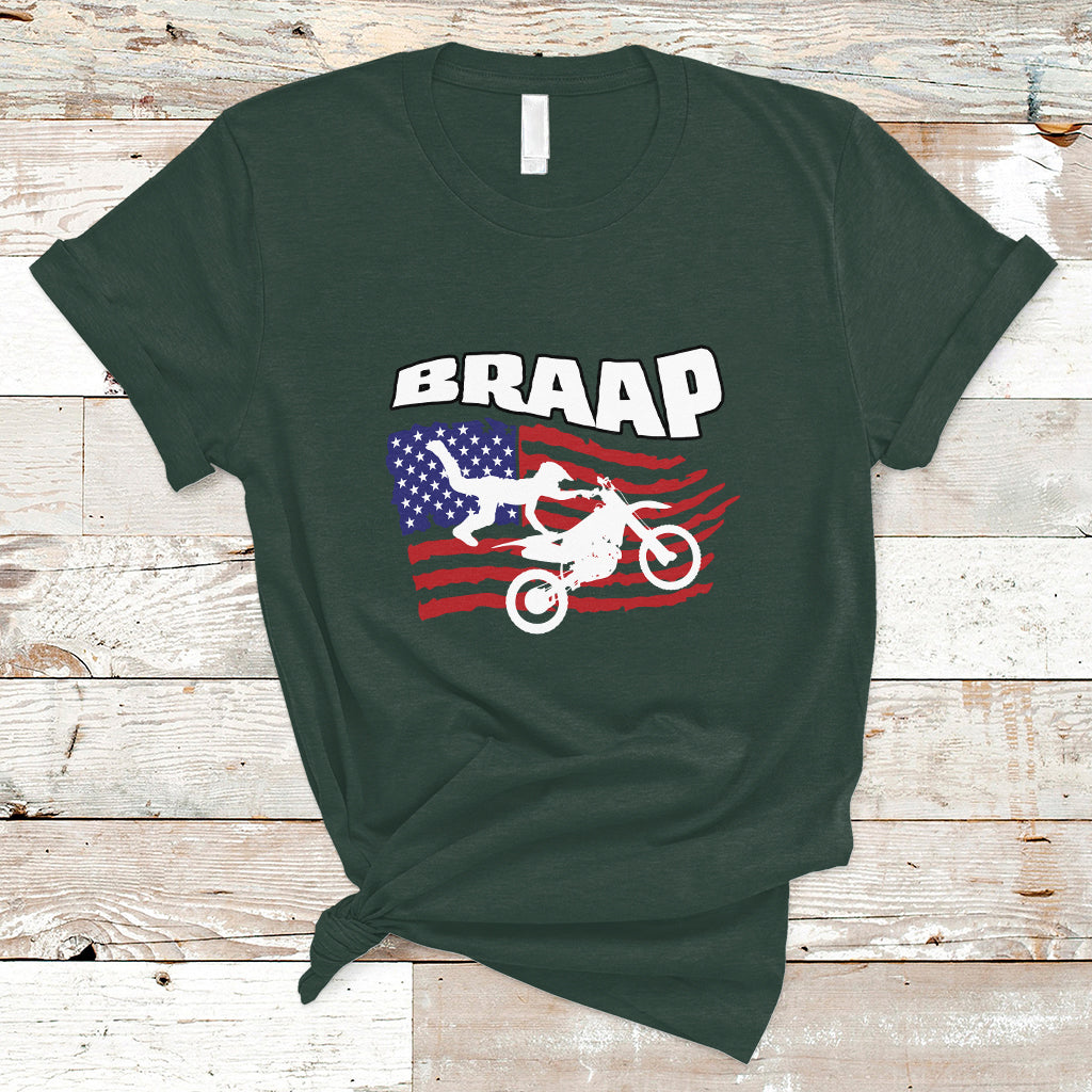 Braap T Shirt Vintage American Flag - Wonder Print Shop