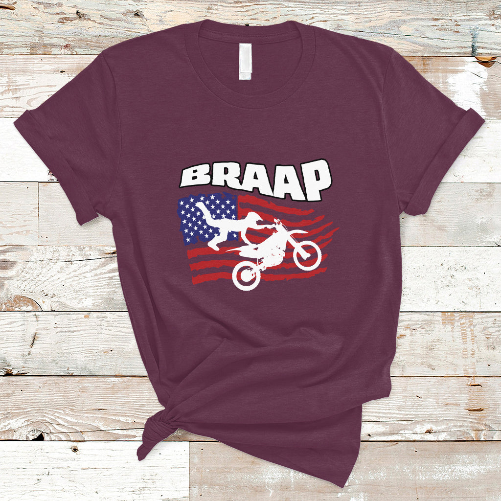 Braap T Shirt Vintage American Flag - Wonder Print Shop