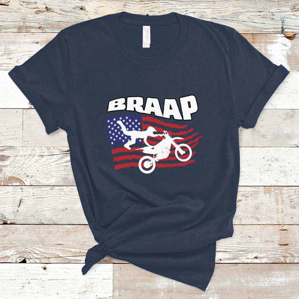 Braap T Shirt Vintage American Flag - Wonder Print Shop