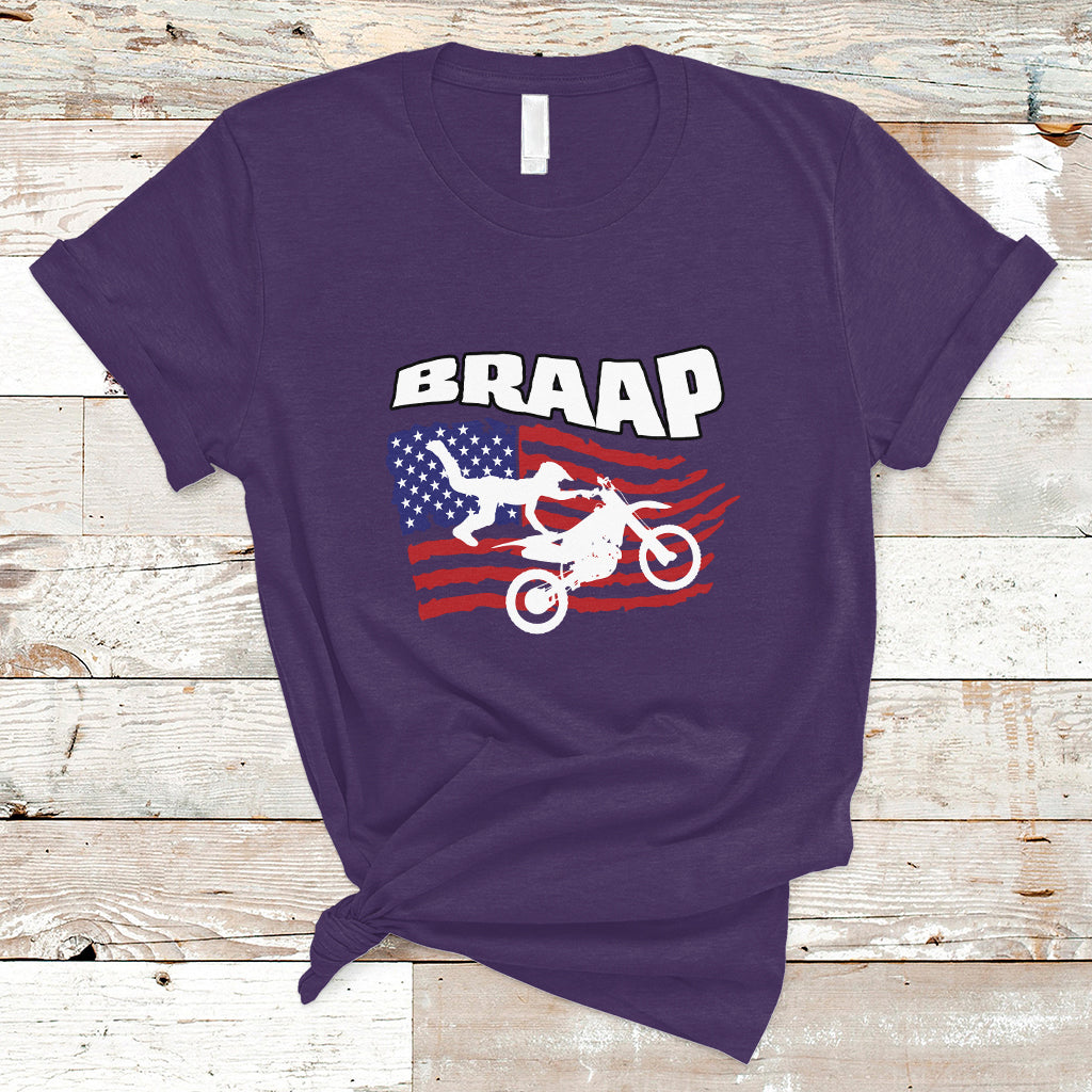 Braap T Shirt Vintage American Flag - Wonder Print Shop