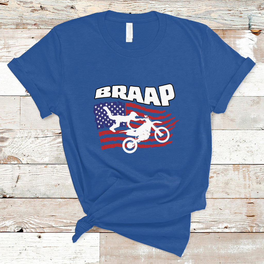 Braap T Shirt Vintage American Flag - Wonder Print Shop