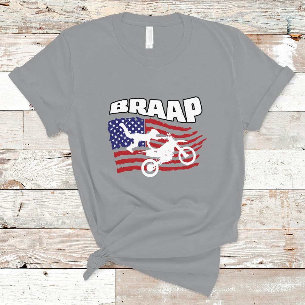 Braap T Shirt Vintage American Flag - Wonder Print Shop