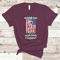 Dad Nurse T Shirt Proud Dad Of A Nursing Student - Wonder Print Shop